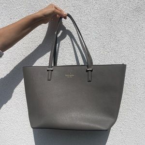 kate spade cedar street medium harmony bag tote in grey